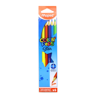 Színes ceruza, 6 szin Maped "Color`Peps"