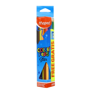 Színes ceruza, 12 szin Maped "Color Peps" háromszögletű