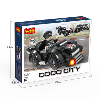 Építő játék, COGOŽ 3025 - 5 | Lego kompatibilis | Autó