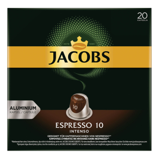Kávé Kapszulás, Jacobs Espresso intense 20db | Nespresso kompatibilis
