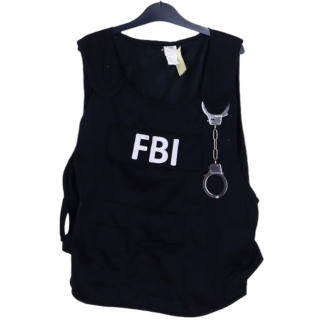FBI mellény bilincs Felnőtt jelmez, Méret: 58