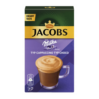 Cappuccino italpor, Jacobs Milka csokoládé 8x15,8g