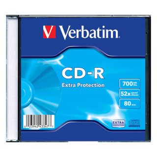 CD-R, 700MB, 52x, Verbatim vékony tok