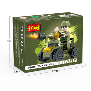 Építő játék, COGOŽ 4600-1 | lego-kompatibilis építőjáték | 35 db építőkocka | Military
