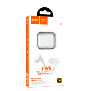 Headszet, Yooup E11 5.1 TWS | BT | fehér