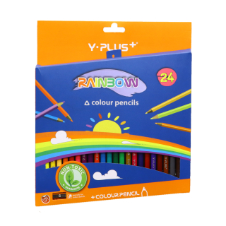 Színes ceruza, 24 szín Y-Plus+Rainbow 