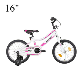 Kerékpár, 16" Biketek Smile fehér-pink