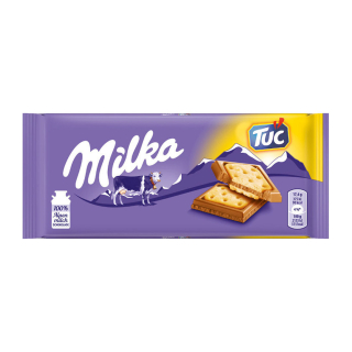 Csokoládé, Milka 87g Tuc kekszes
