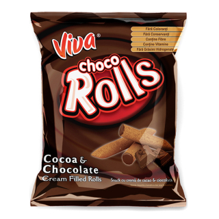 Ostya, Viva Töltött Choco Rolls 100g Kakaos