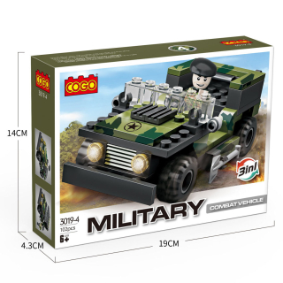 Építő COGOŽ 3019-4 | legó-kompatibilis katonai építőjáték | 8 az 1-ben tank