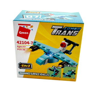 Építő játék, Qman 42104- | lego-kompatibilis építőjáték | 30 db építőkocka | mini járművek