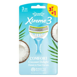 Eldobható borotva, Wilkinson Xtreme 3 Beauty Sensitive Comfort Coconut 4db