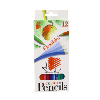 Színes ceruza, 12 szin Ico "Süni", Hatszögletű, Hajlékony