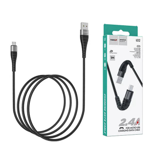 Kábel, USB | MicroUSB 1m, fekete Yooup L02