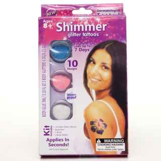 Lányos játék, Csillám tetováló szett kicsi Shimmer, több szinben gyártott termék!
