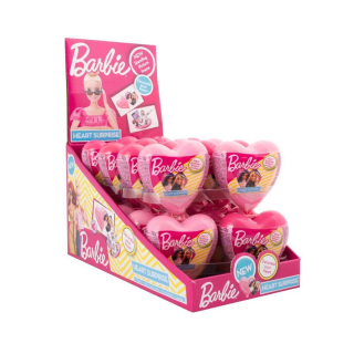 Cukorka, Gyümölcs ízű Barbie sziv ajándékokkal 12g
