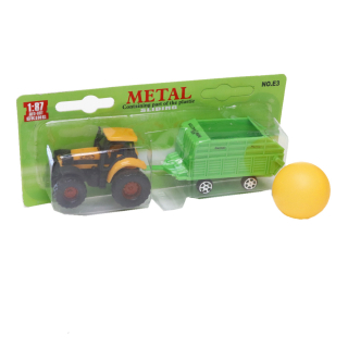 Fiús játék, Fém traktor + utánfutó 6 féle  JA5172, több szinben gyártott termék!