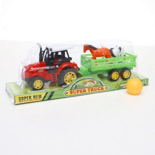 Fiús játék, Traktor utánfutó pótkocsi + 2 állat No.1124-2B JA3149