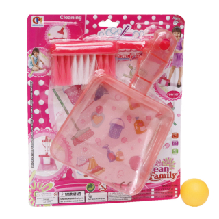 Lányos játék, Takarító szett lapát + kefe pink BZ3564