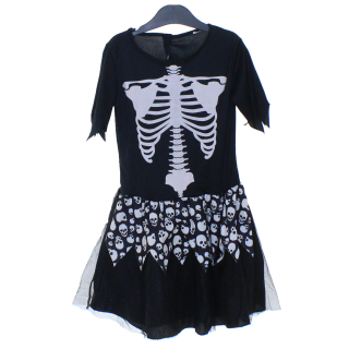 Csontváz lány Halloween Gyerek jelmez, Méret: 104-110