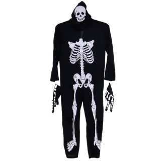 Csontváz kesztyüvel Halloween Gyerek jelmez, Méret: 122-128