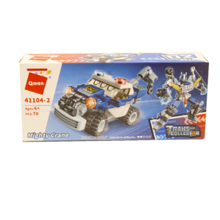 Építő játék, Qman 41104-2 | Lego kompatibilis | 70db | Darus rendőrségi vontató