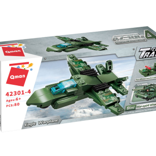 Építő játék, Qman 42301-4 | Lego kompatibilis | 80db | Sas harci repülő