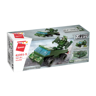 Építő játék, Qman 42301-5 | Lego kompatibilis | 82db | Égbolt katonai radarkocsi