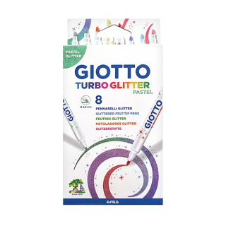 Rostiron, 8 szín Giotto Turbo Glitter csillámos pasztell 426300