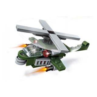 Építő játék, Qman 1803-8 | Lego kompatibilis | 45db | Delfin Eurocopter