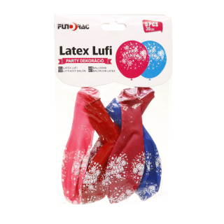 Lufi, Latex happy Birthday színes 30cm 5db/cs 606799