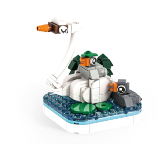 Építő játék, WANGEŽ 1607 | Lego kompatibilis | Madarak Hattyú