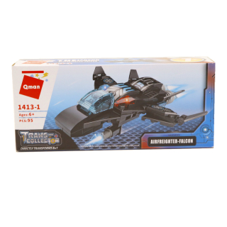Építő játék, Qman 1413-1 | Lego kompatibilis | 95db | Sólyom légi szállító