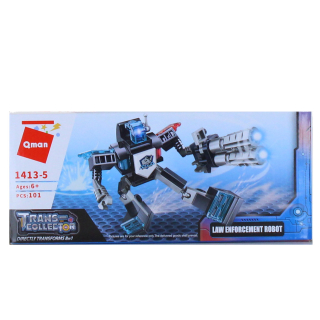 Építő játék, Qman 1413-5 | Lego kompatibilis | 101db | Igazságszolgáltató robot