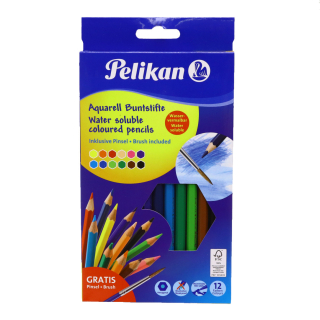 Színes ceruza, 12 szín Pelikan Akvarell
