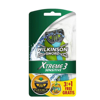 Eldobható borotva, Wilkinson Xtreme3 Sensitive 3+1 zöld