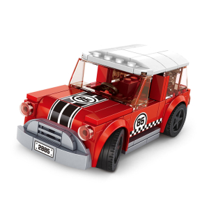 Építő, WANGEŽ 2885 | Lego kompatibilis  | 115db Supercar piros mini