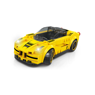 Építő játék, WANGEŽ 2871 | Lego-kompatibilis | 143db | Supercar sárga sportkocsi