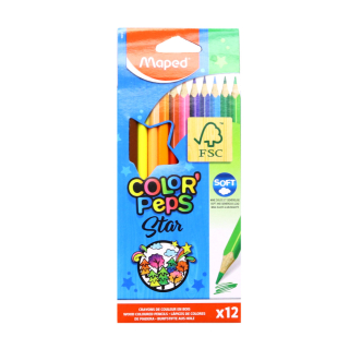 Színes ceruza, 12 szin Maped Color'Peps