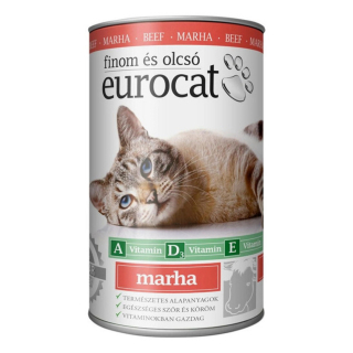 Állateledel, 415g Euro Cat Marha macska