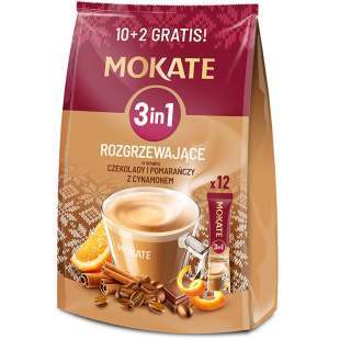 Instant kávé, Mokate 3in1 Csokoládé Narancs Fahély 12x17g