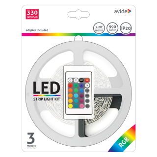 LED szalag szett | 3m | tápegység | Vezérlő | RGB | Avide